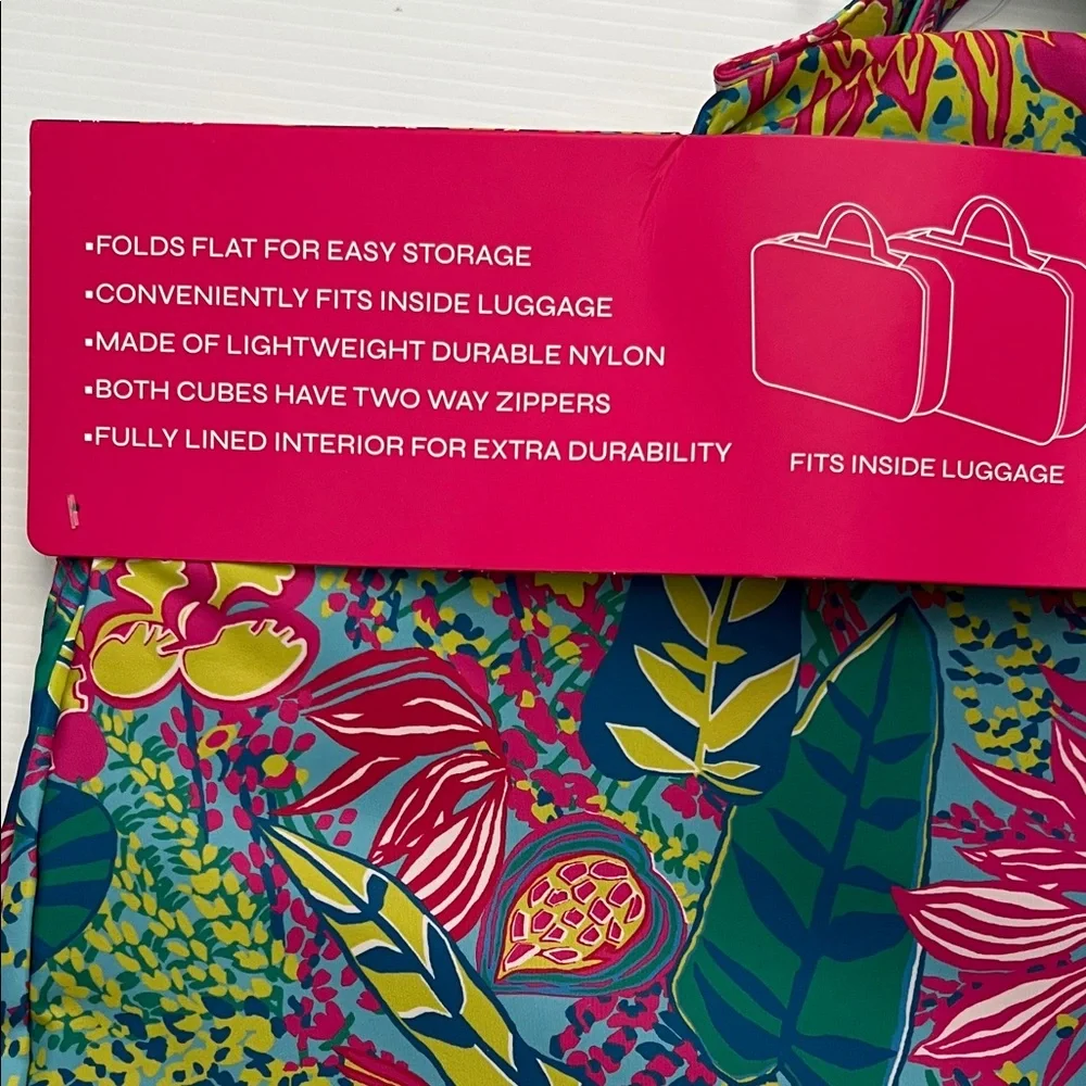 NWT Trina Turk Multicolor Packing Cube Set 2 Pieces and air travel 6 pieces - Picture 7 of 8